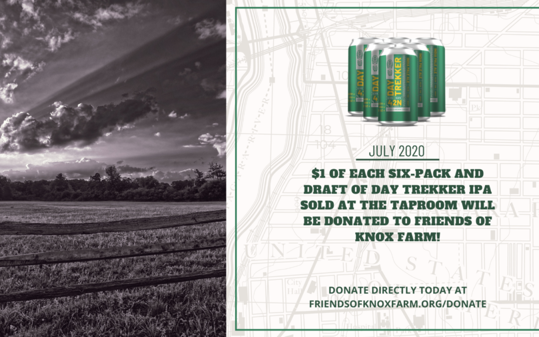 $1 Donated To Friends Of Knox Farm For Every Day Trekker IPA Sold.