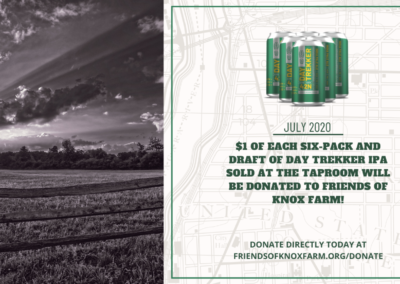 $1 Donated To Friends Of Knox Farm For Every Day Trekker IPA Sold.